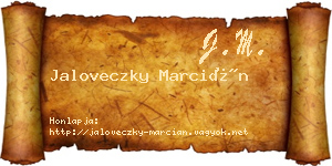 Jaloveczky Marcián névjegykártya